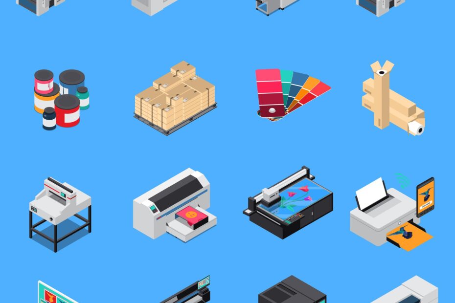 Branding design and print production workspace