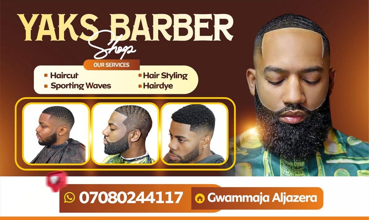 Yaks Barber Salon Banner